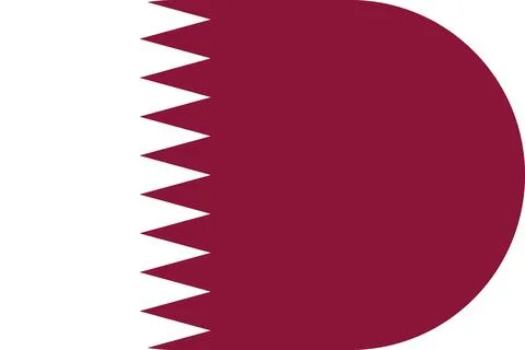 Qatar flag in flat oval design Illustrazione stock