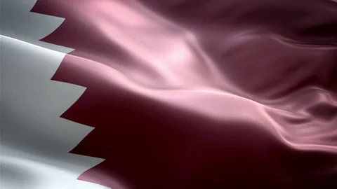 Qatar Flag Stock Footage 116394434