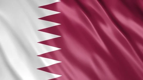 Qatar Flag Stock Footage 123890968