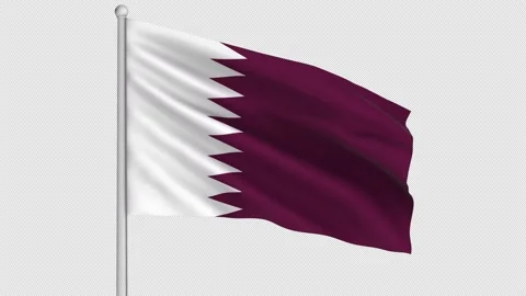 Qatar Flag Stock Footage 211111605