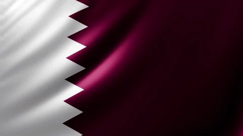 Qatar flag Video stock 326853511