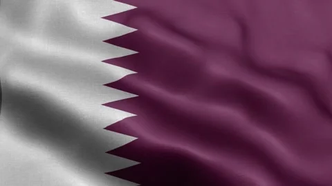 Qatar flag Front Stock Footage 318668060