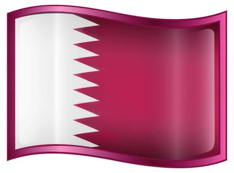 Qatar flag icon. Illustration