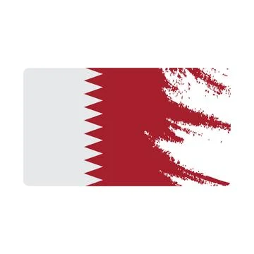 Qatar flag icon vector Stock Illustration