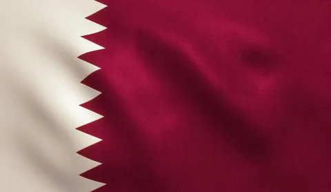 Qatar Flag Stock Illustration