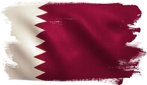 Qatar Flag Stock Illustration