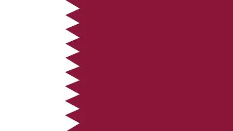 Qatar flag 스톡 일러스트