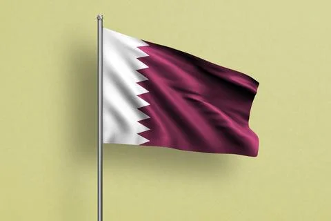 Qatar flag Stock Illustration