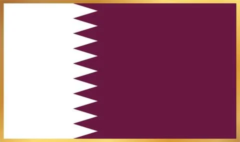 Qatar Flag Illustration Stock Illustration