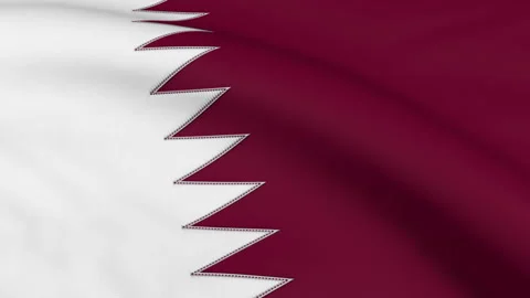 Qatar Flag Loop Stock Footage 241214508
