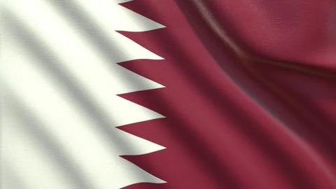 The qatar flag made of fabric 3d-rendering イラスト素材