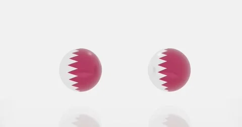 Qatar flag symbol Stock Footage 189416469