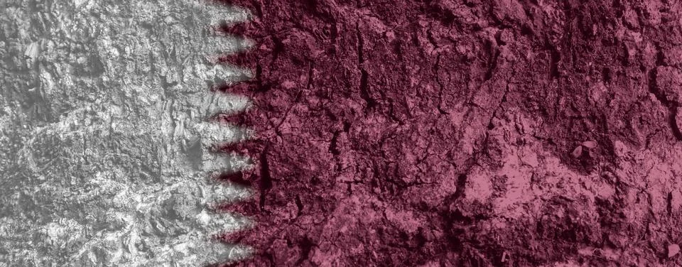 Qatar flag texture as a background Stock Photos
