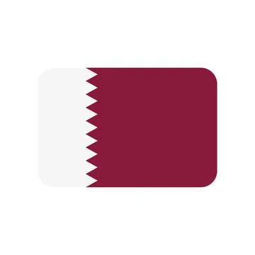 Qatar flag vector icon on white background Stock Illustration