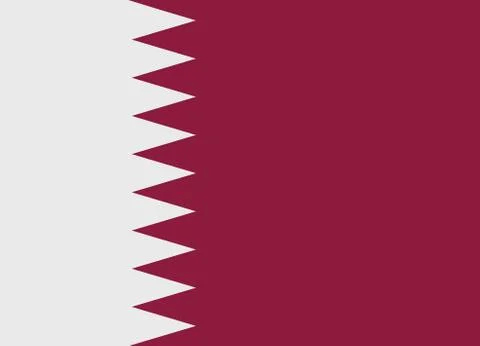 Qatar flag vector Stock Illustration