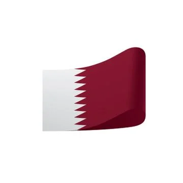 Qatar flag, vector illustration Stock Illustration