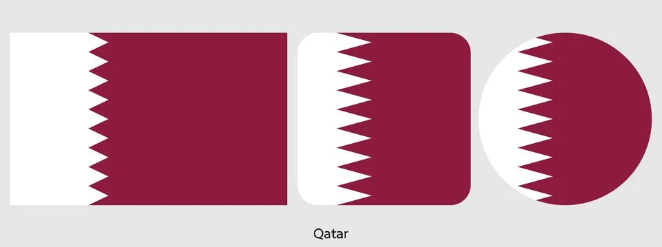 Qatar flag, vector illustration Stock Illustration