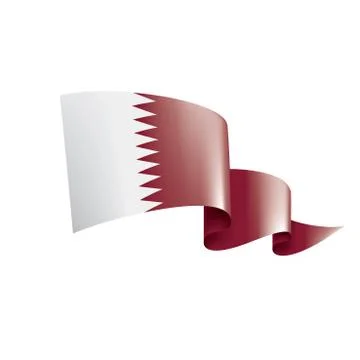 Qatar flag, vector illustration on a white background Stock Illustration