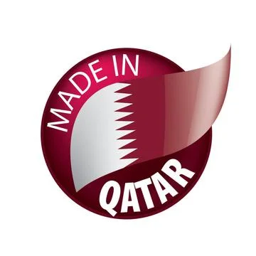 Qatar flag, vector illustration on a white background Qatar national flag,... Stock Photos
