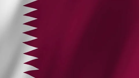 Qatar flag waving animation Stock Footage 221989460