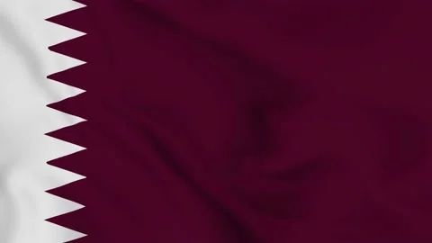 QATAR FLAG WAVING Stock Footage 136306008