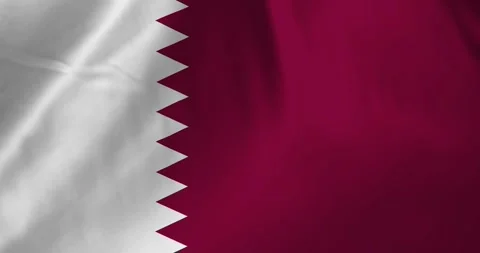 Qatar flag waving with the wind background loop video animation Video stock 327173346