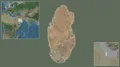 Qatar framed and extracted. Satellite 4k or 4k+ Resolution
