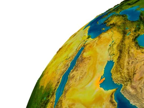 Qatar on globe Stock Illustration