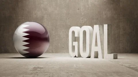 Qatar. Goal  Concept. Stock Illustration