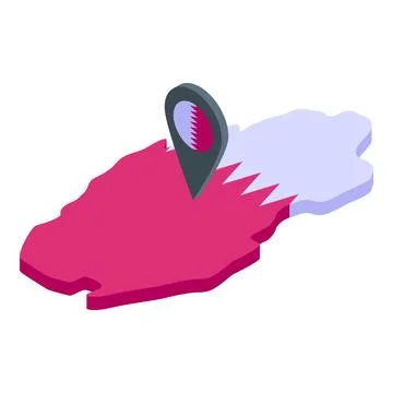 Qatar landmark icon isometric vector. Center structure Ilustración de archivo