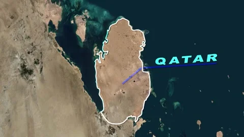 Qatar Map Animation Stock Footage 273876593