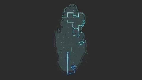 Qatar map Video stock 169456729