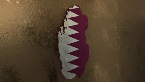 Qatar map Stock Footage 277925919