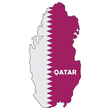 Qatar map icon Stock Illustration