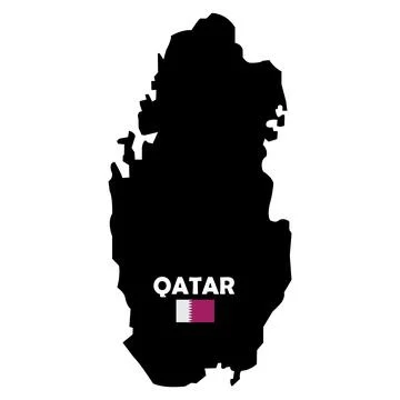 Qatar map icon Stock Illustration