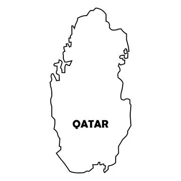Qatar map icon Stock Illustration