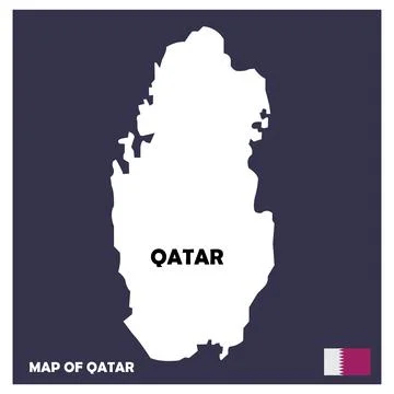 Qatar map icon Stock Illustration