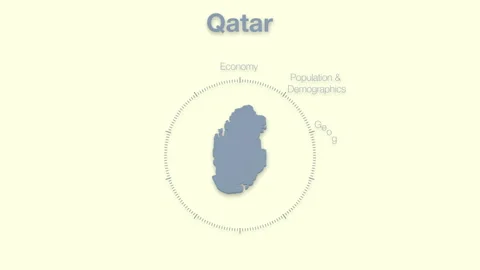 Qatar MAP revealingmotion graphics data elements Stock Footage 339871591