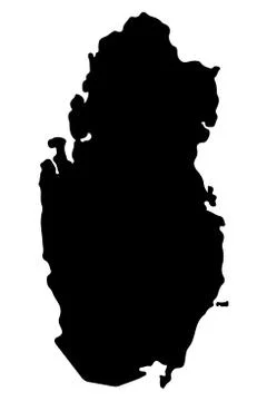 Qatar map Vector illustration eps10 Stock Illustration
