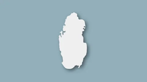 Qatar Map Zoom Out from World Map Animation Background Stock Footage 339229447
