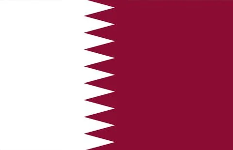Qatar National Flag Stock Illustration