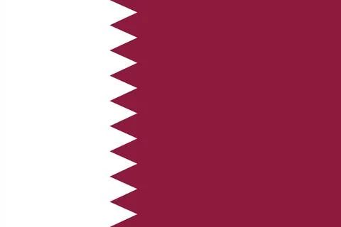 Qatar National Flag Vector – Flat Illustration Stock Illustration