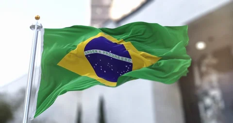 Qatar or Qatari Flag Slow motion seamless loop Stock Footage 128772730