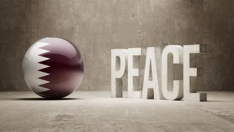 Qatar. Peace Concept. Stock Illustration