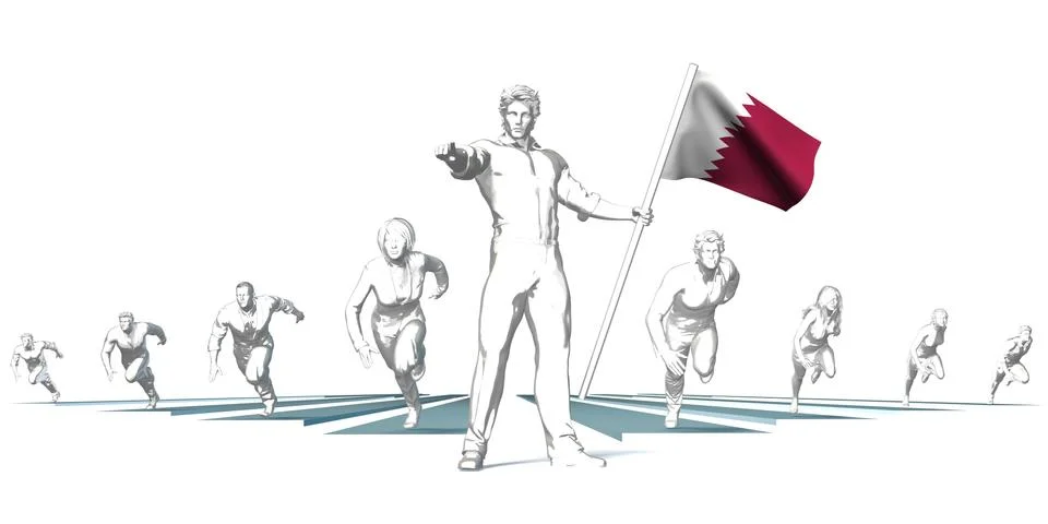 Qatar Racing to the Future Stock Illustration