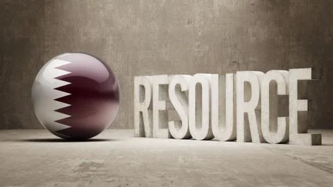 Qatar. Resource Concept. Stock Illustration