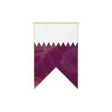 Qatar ribbon flag 스톡 일러스트