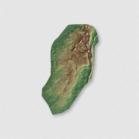 Qatar Rotating 3D Relief Map Seamless Loop, Alpha Channel 4K 스톡 동영상 340703714