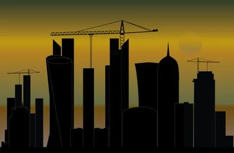 Qatar skyline Ilustración de archivo