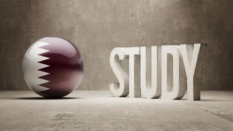Qatar. Study Concept. Stock Illustration